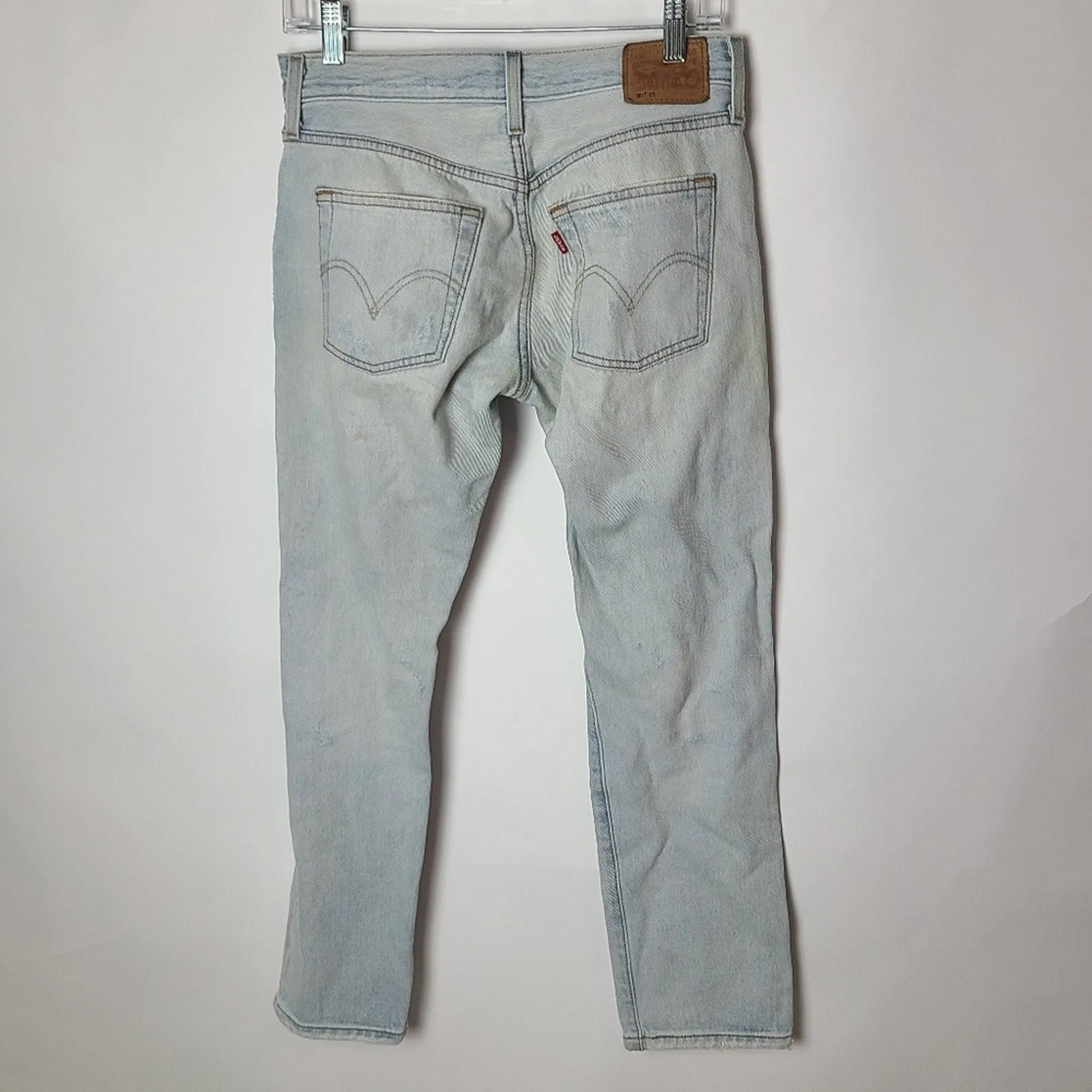- Levi's 501 CT Distressed Acid Wash Tapered Jean