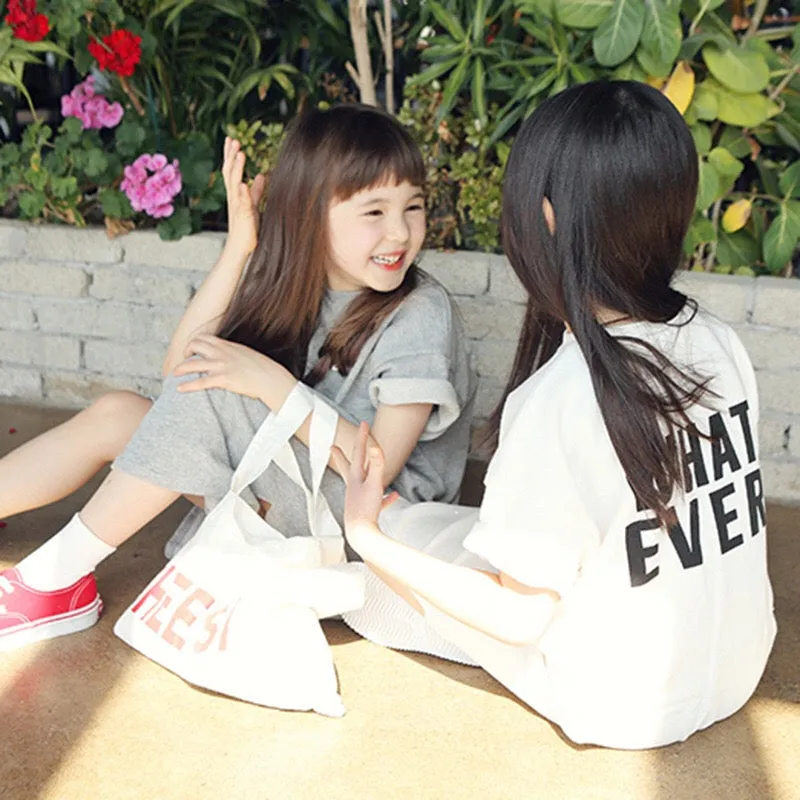 亲子装-印花短袖T裙 Mom-daughter Match T-Dress