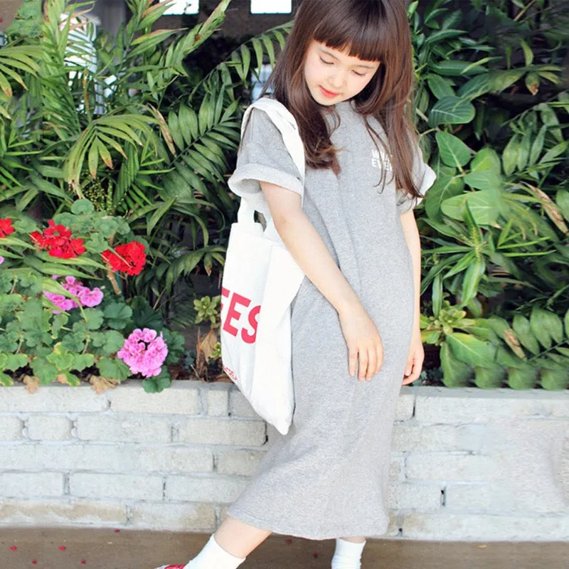 亲子装-印花短袖T裙 Mom-daughter Match T-Dress