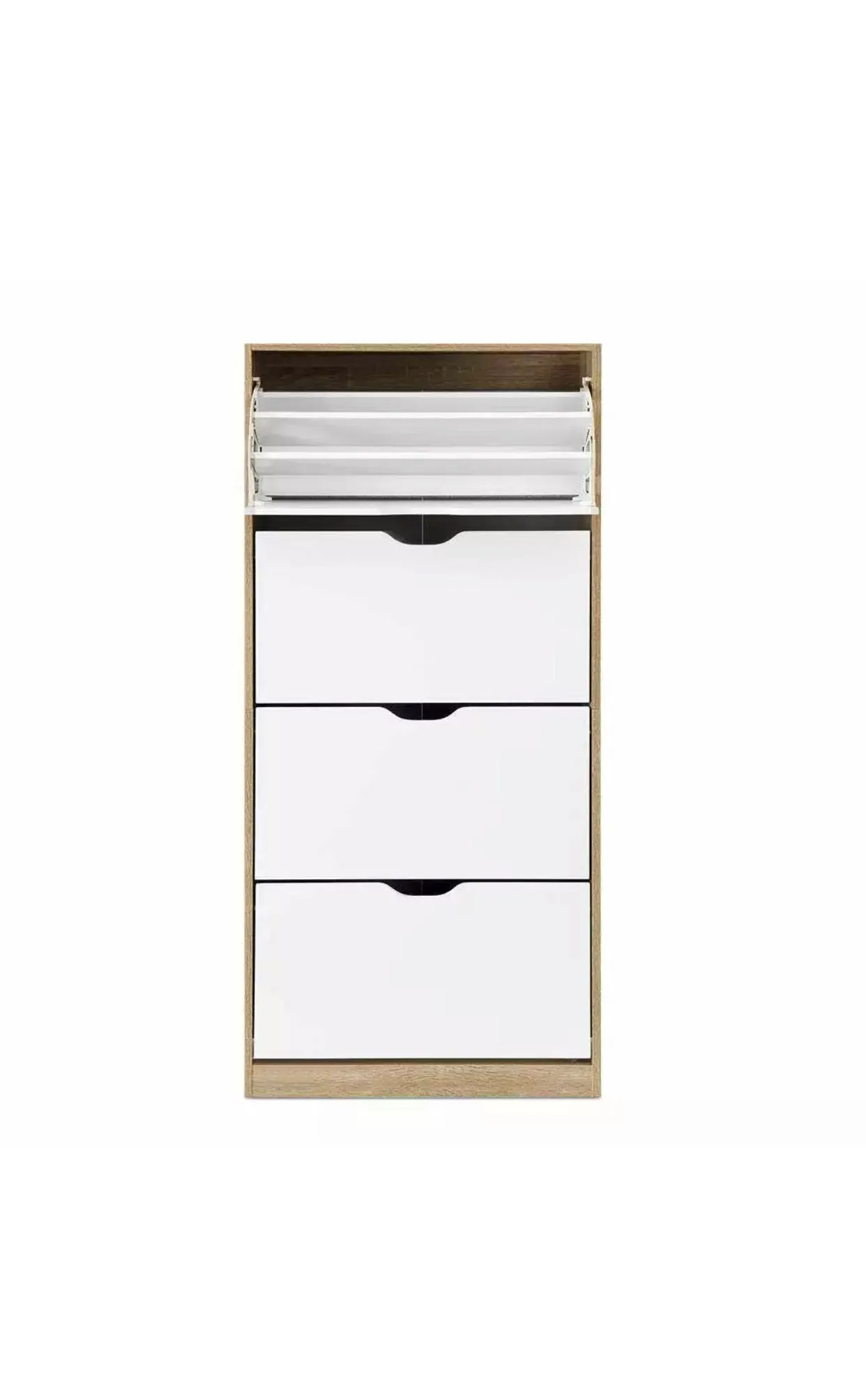 48 Pairs 4 Level Simple Stylish Shoe Cabinet Rack Organizer Storage Shelf Wooden