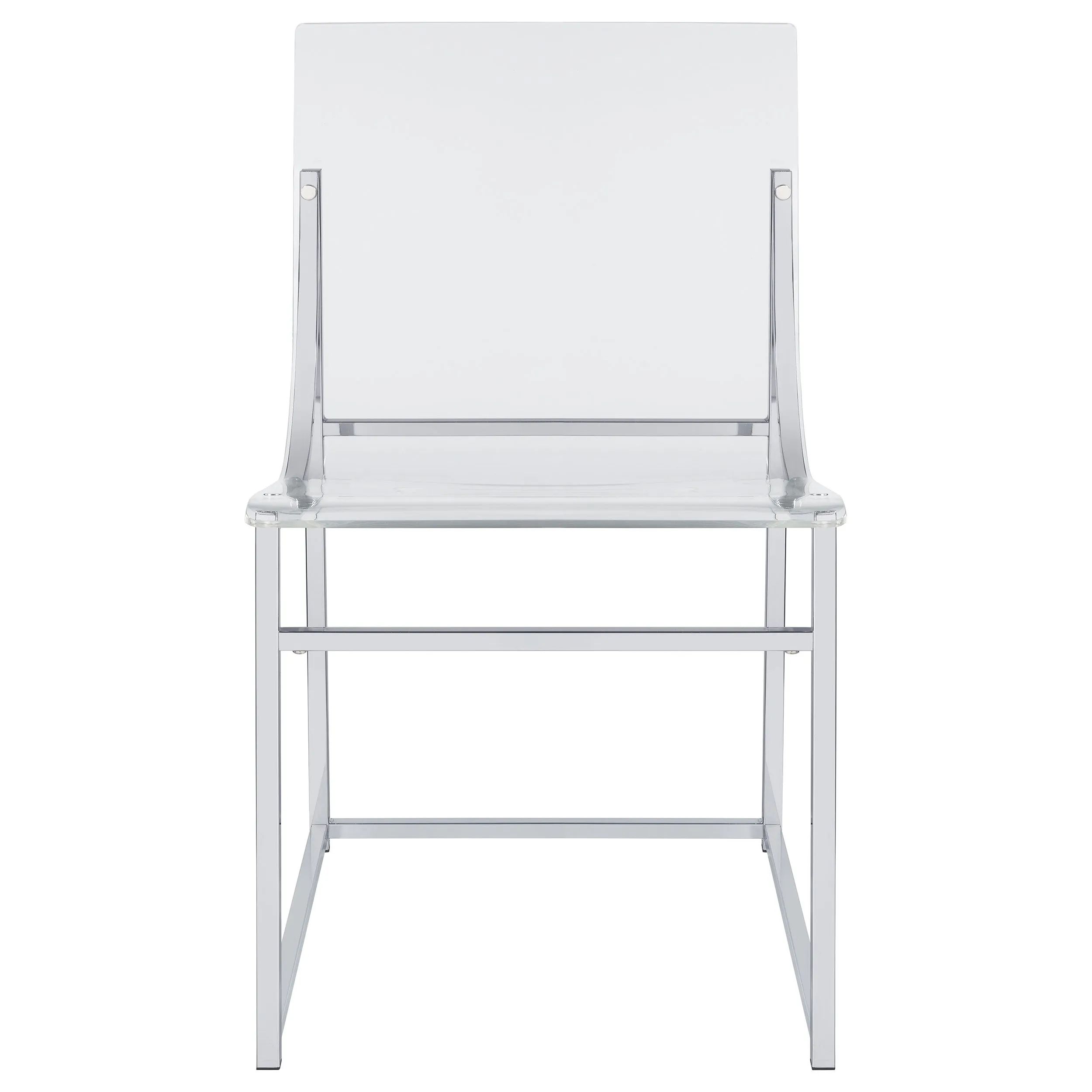 Adino Acrylic Dining Side Chair Clear and Chrome (Set of 2)