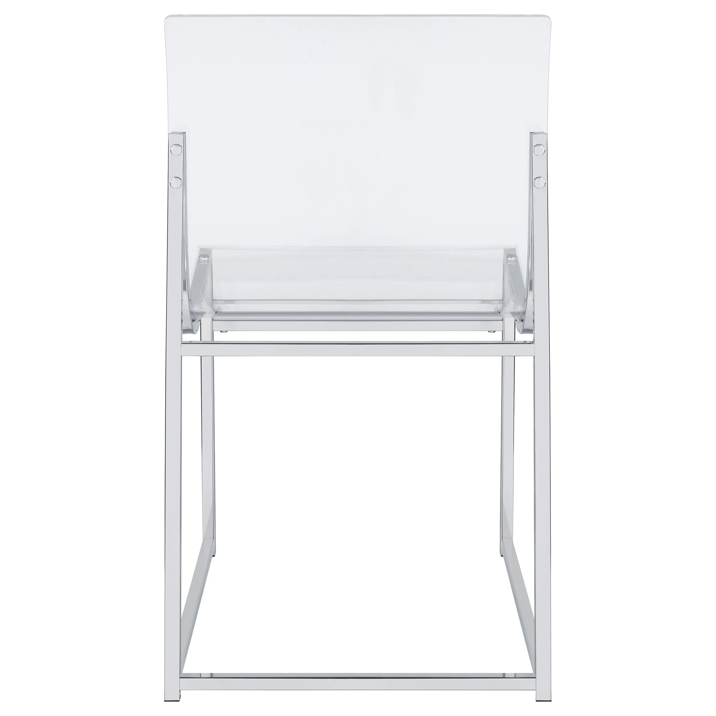 Adino Acrylic Dining Side Chair Clear and Chrome (Set of 2)