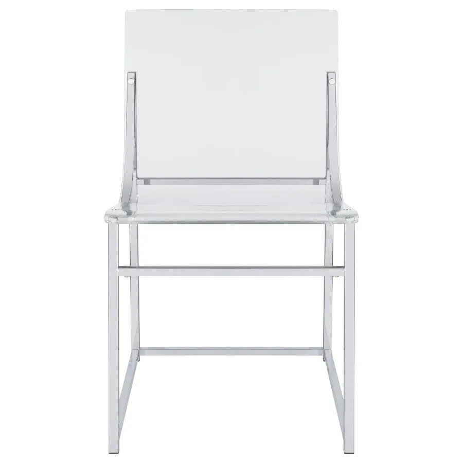 Adino - Acrylic Dining Side Chair (Set of 2) - Chrome