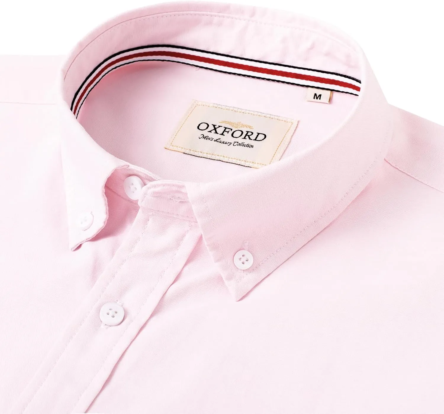 Alimens & Gentle Mens Solid Oxford Shirt Long Sleeve Dress Shirt Work Casual Button Down Shirts with Pocket
