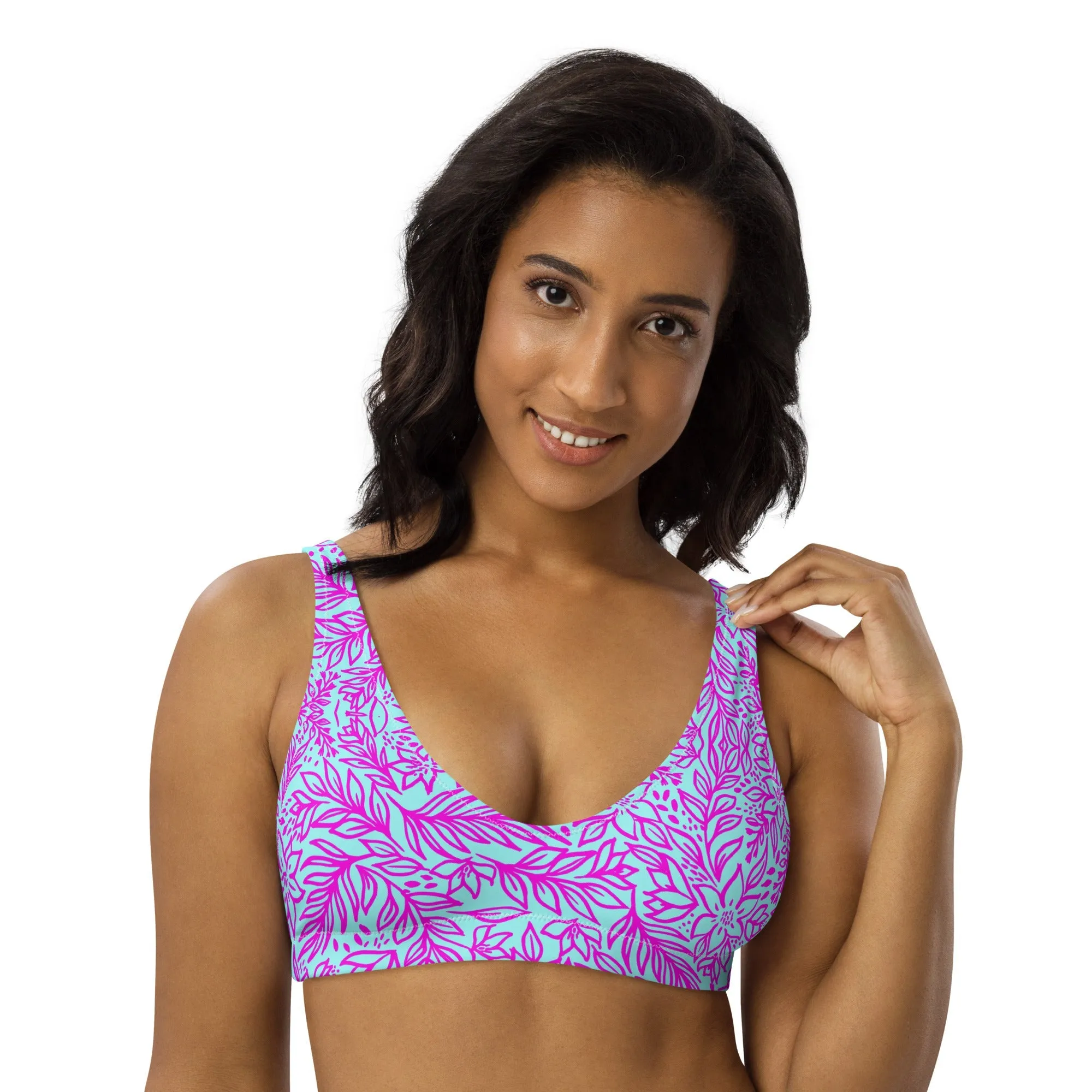 BELLA ECO PADDED BIKINI TOP - LIMITED EDITION ORCHI ISLAND