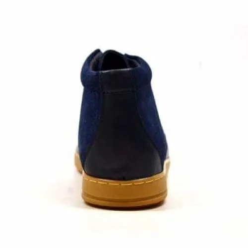 British Walkers Birmingham Bally Style Men's Navy Blue Suede High Tops