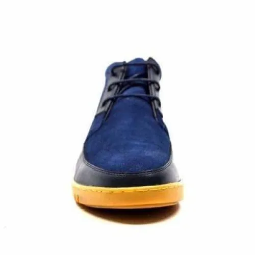 British Walkers Birmingham Bally Style Men's Navy Blue Suede High Tops