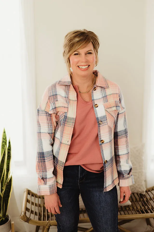 Button up Plaid Top