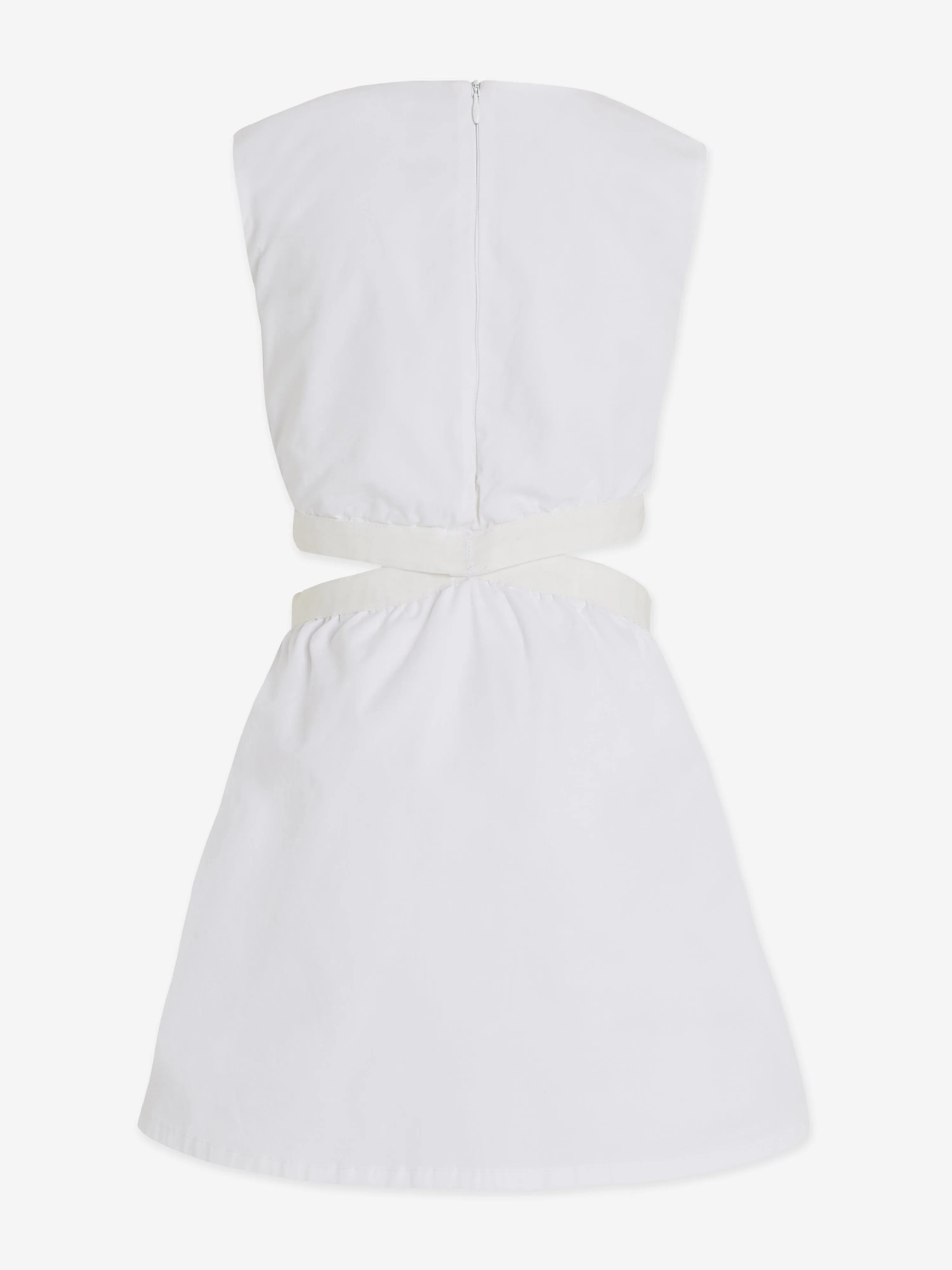 Calvin Klein Girls Minimalistic Tape Dress in White
