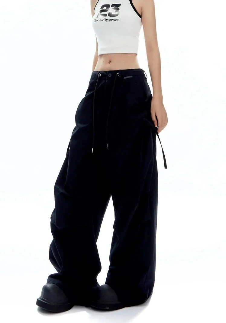 Cargo Jogger Pants with Side Pockets and Drawstrings