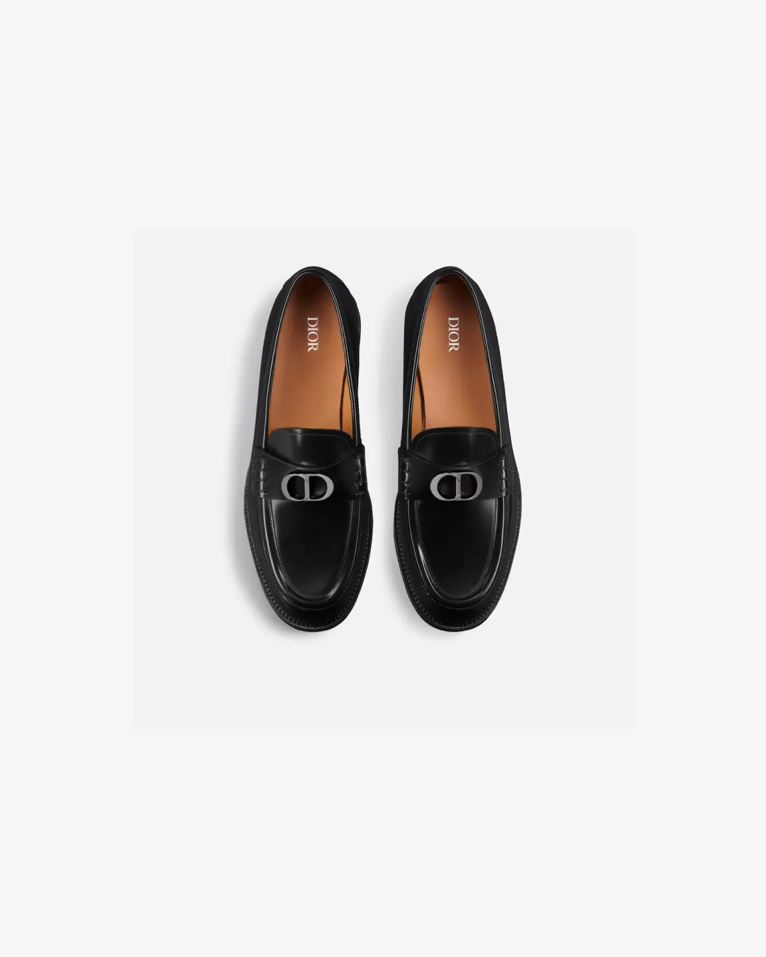 Christian Dior Black Polished Calfskin Granville Loafer