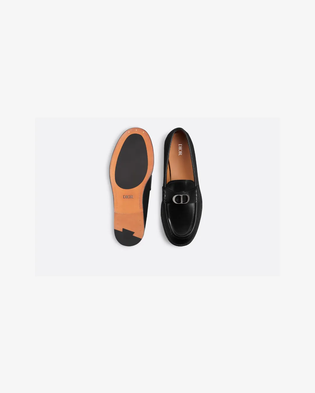 Christian Dior Black Polished Calfskin Granville Loafer