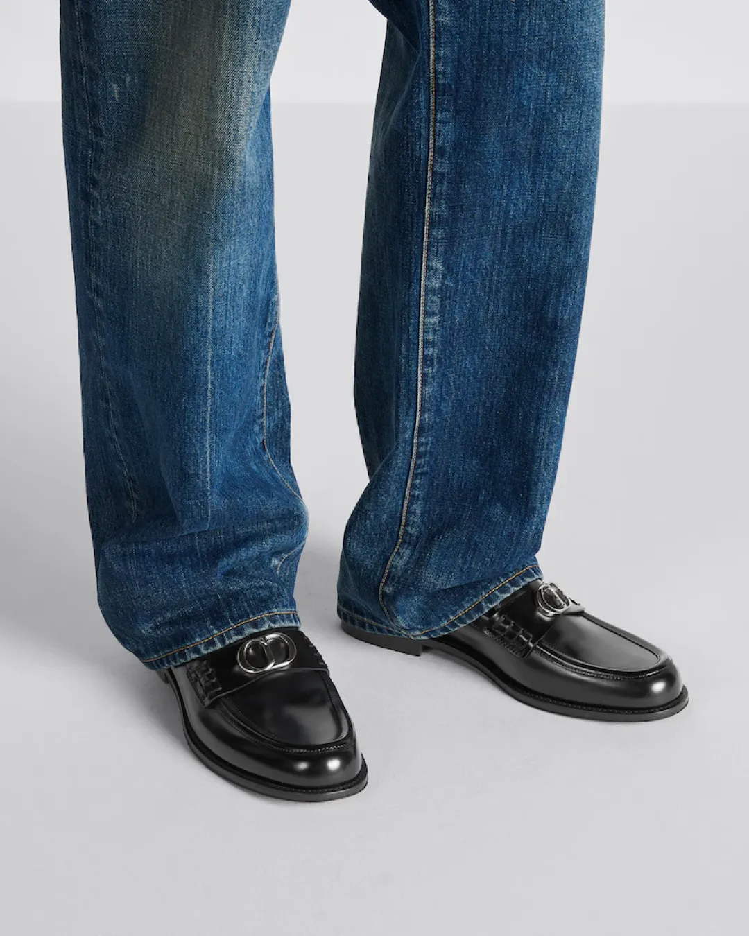 Christian Dior Black Polished Calfskin Granville Loafer