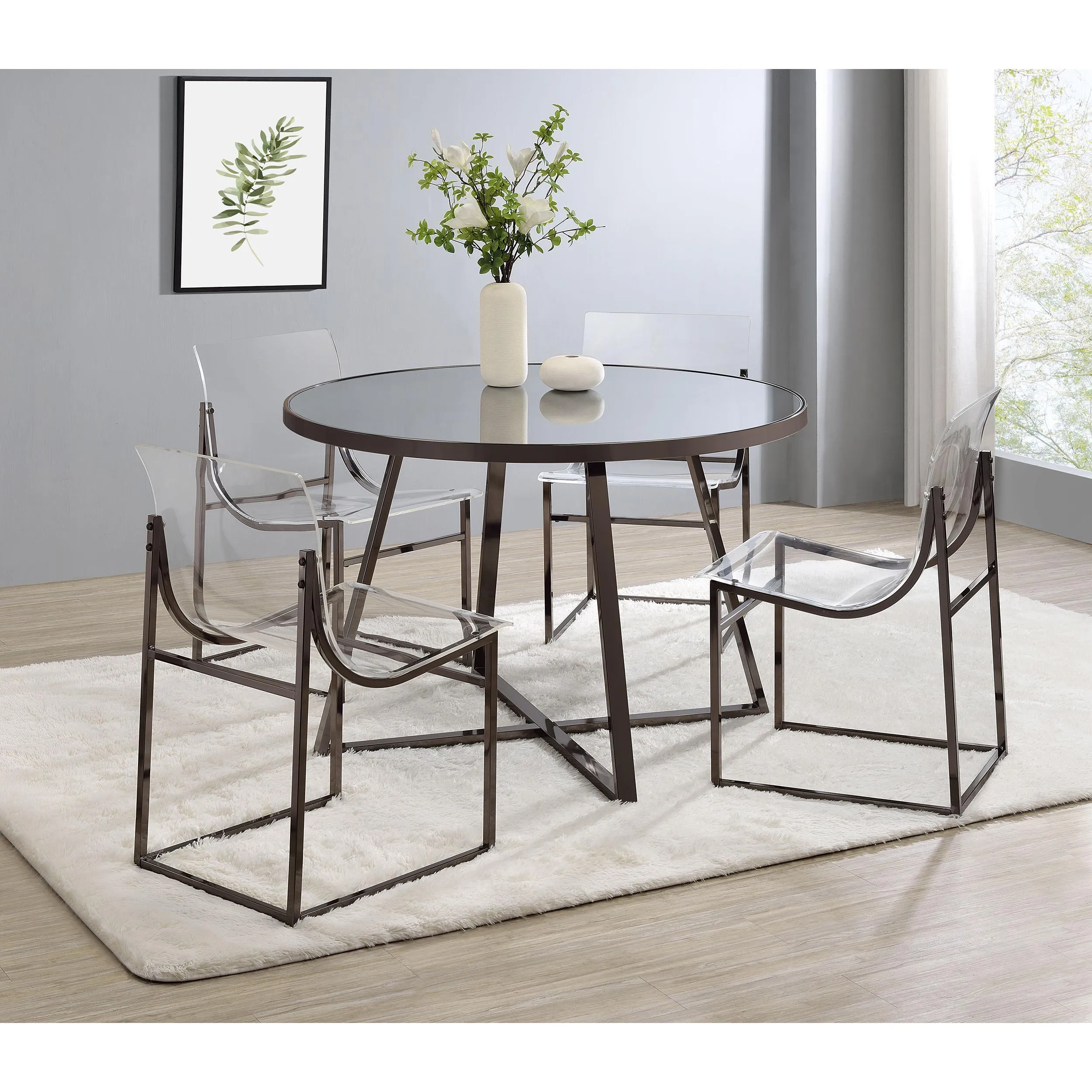 Coaster Furniture Adino 121182 Acrylic Dining Side Chair - Clear/Chrome