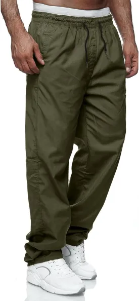 Comdecevis Mens Casual Pants Drawstring Joggers Sweatpants with Pockets Loose Fit Cargo Pants