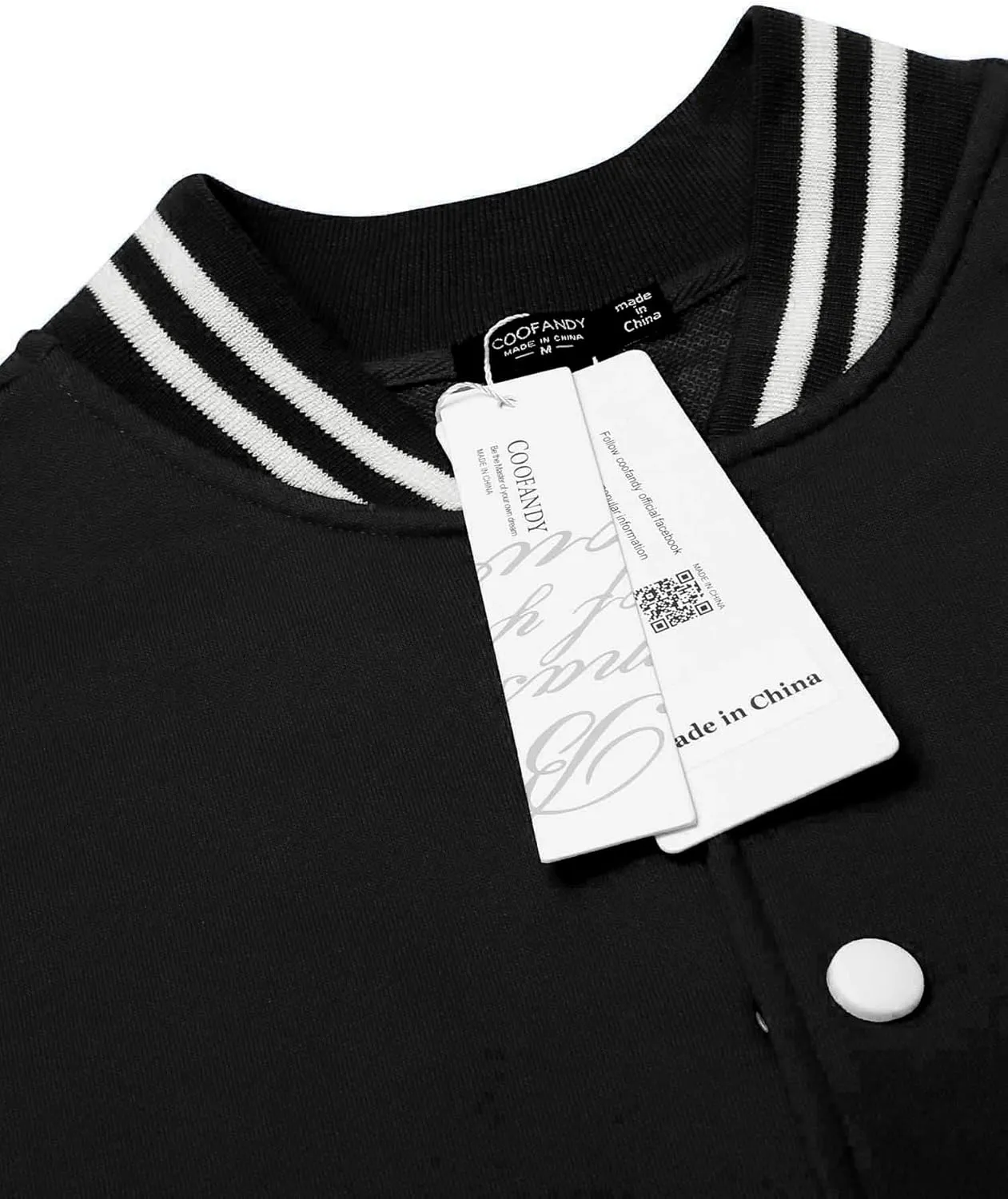 COOFANDY Men's Fashion Varsity Jacket Causal Slim Fit Cotton Letterman Baseball Bomber Jackets