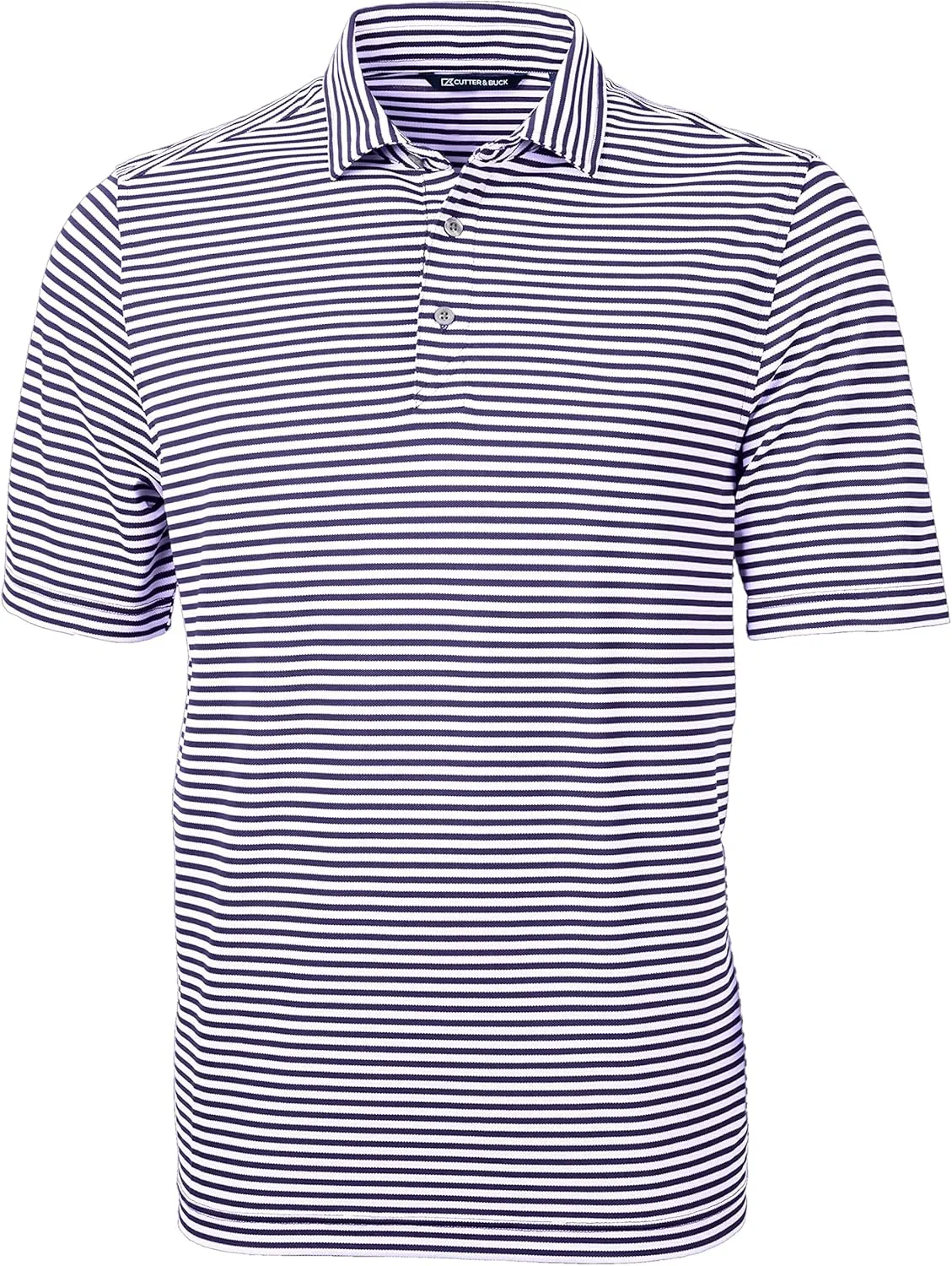 Cutter & Buck Short Sleeve Virtue Eco Pique Stripe Recycled Mens Big and Tall Polo