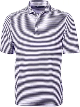 Cutter & Buck Short Sleeve Virtue Eco Pique Stripe Recycled Mens Big and Tall Polo