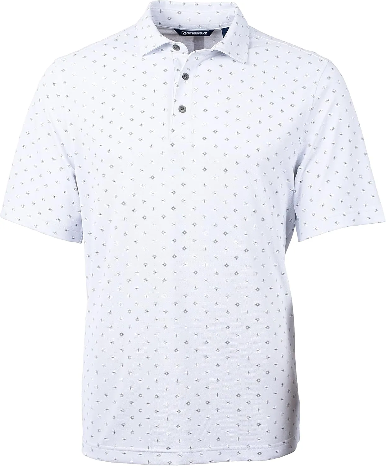 Cutter & Buck Virtue Eco Pique Tile Print Recycled Mens Big & Tall Polo