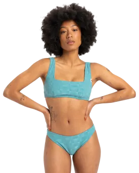 Dark Roy Cheeky Bikini Bottoms in Brittany Blue