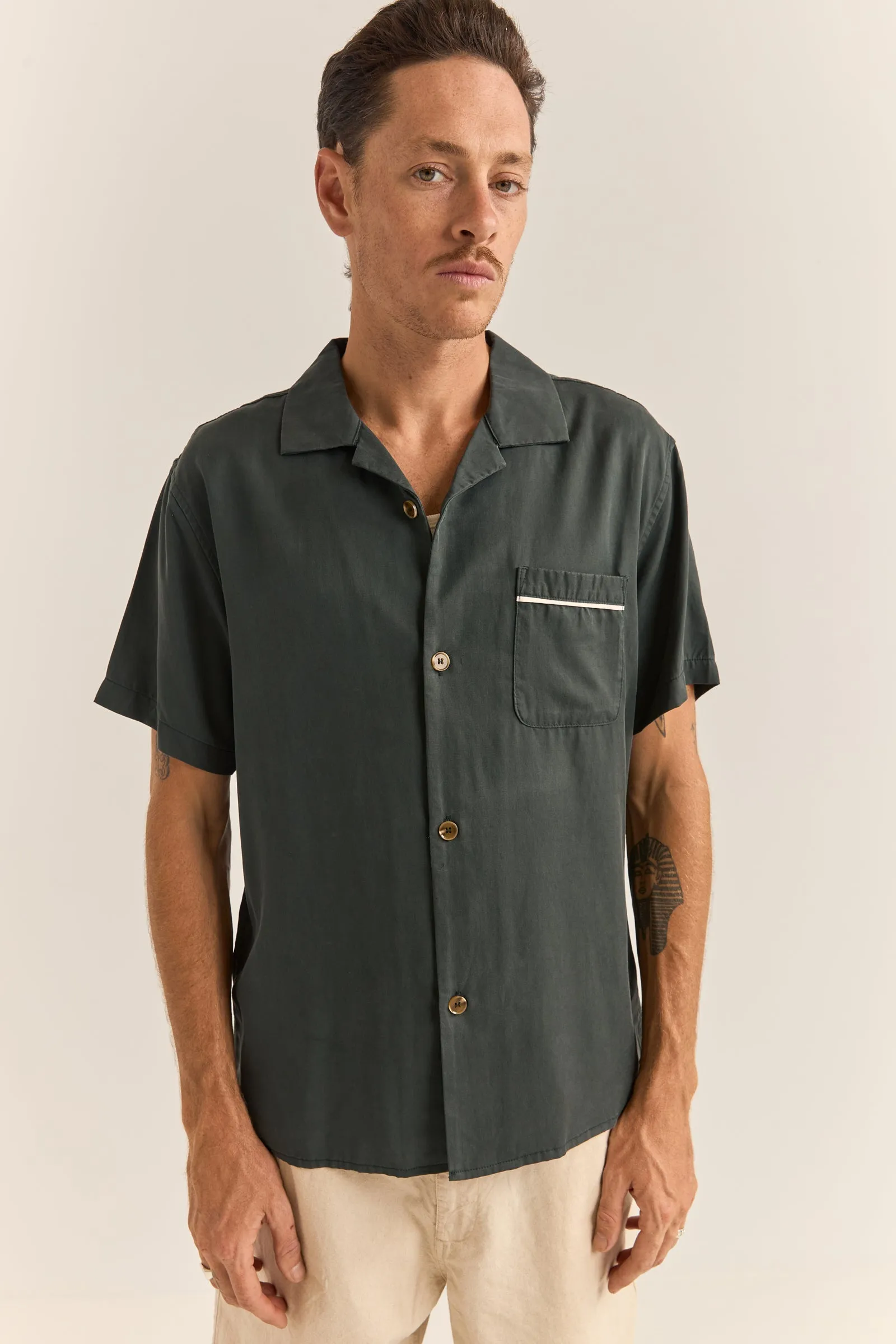 Daytona Ss Shirt Dark Olive