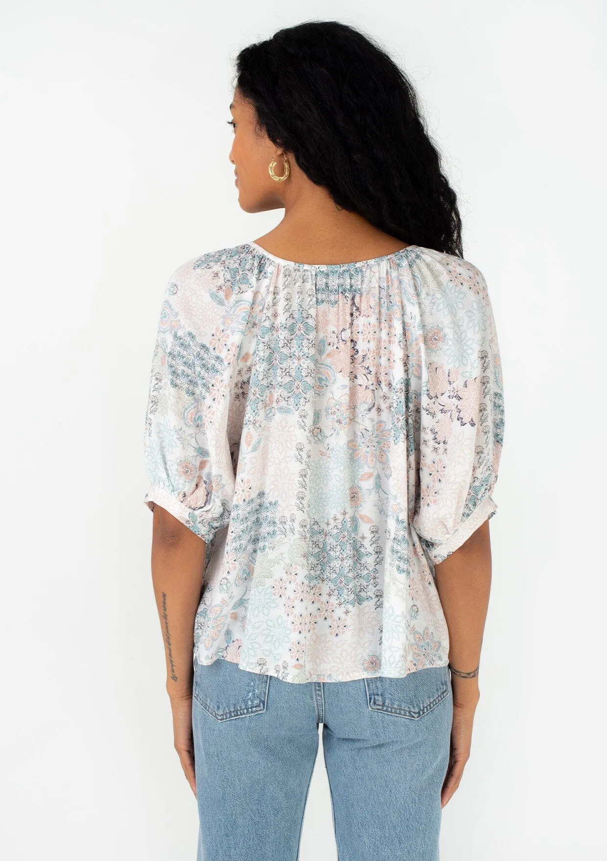 Delia Button Front Blouse