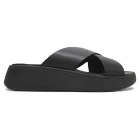 FitFlop F Mode Leather Flatform Cross Leather Women's Slides Sandals