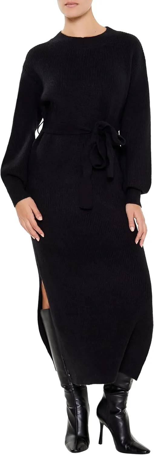 Forever 21 Women's Tie-Front Midi Sweater Dress