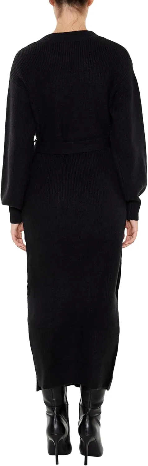 Forever 21 Women's Tie-Front Midi Sweater Dress