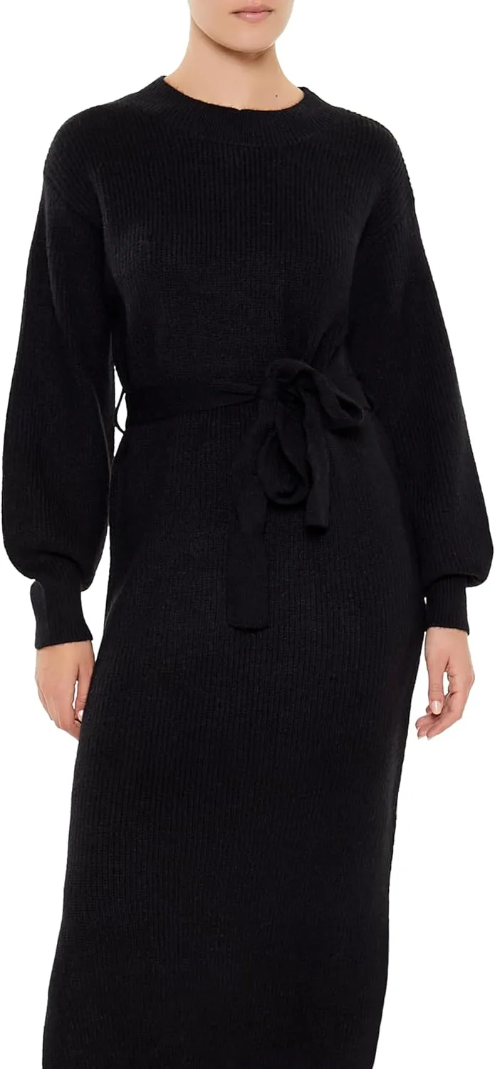 Forever 21 Women's Tie-Front Midi Sweater Dress