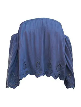 Free Spirit Off Shoulder Embroidered Top
