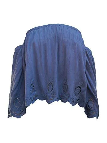 Free Spirit Off Shoulder Embroidered Top