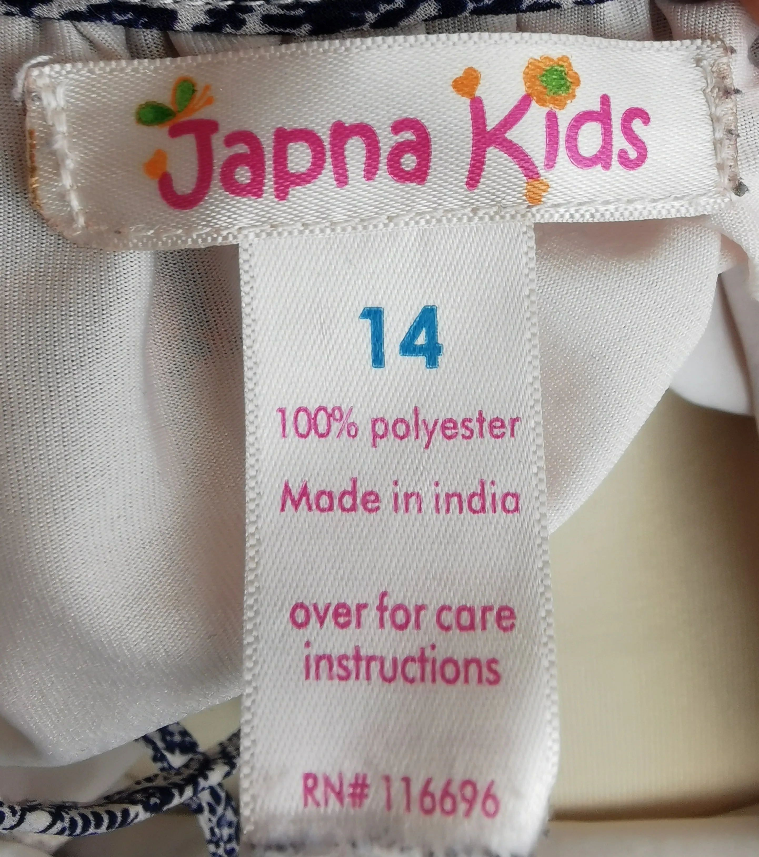 GIRL SIZE 14 YEARS - JAPNA KIDS, Boho Flowy Tank Top EUC B42
