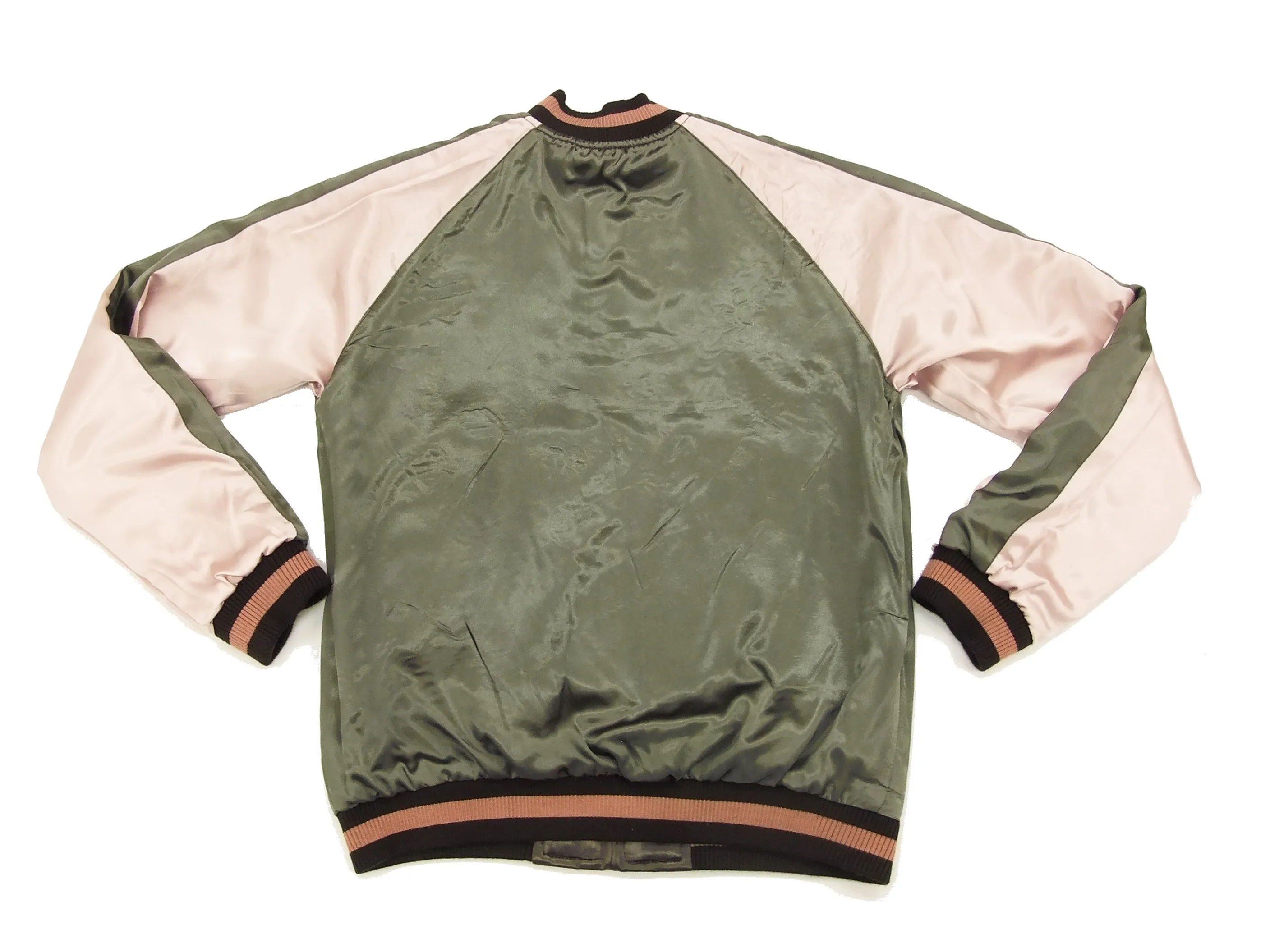 Hanatabi Gakudan Men's Japanese Souvenir Jacket Japanese Ukiyo-e Art Sukajan Script SSJ-516