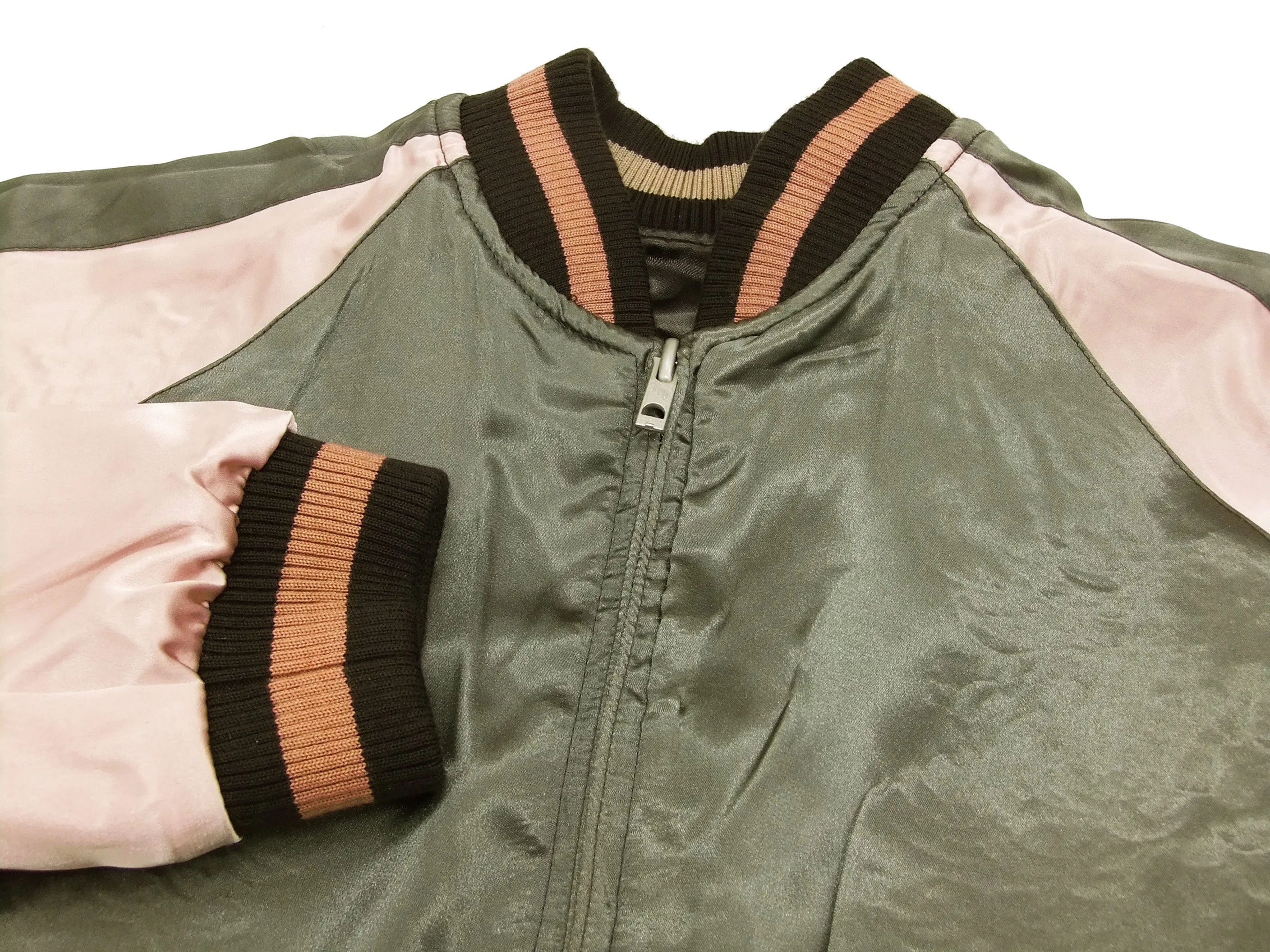 Hanatabi Gakudan Men's Japanese Souvenir Jacket Japanese Ukiyo-e Art Sukajan Script SSJ-516