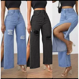 High Split Wide Leg Pants