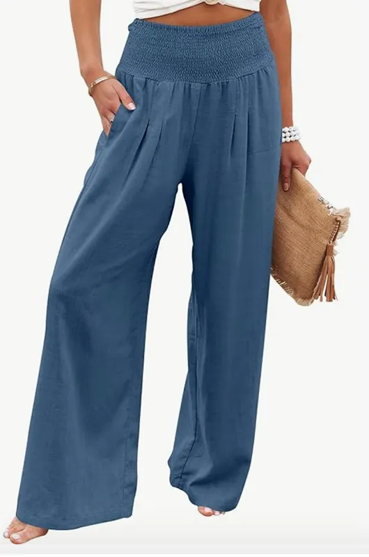 High Waisted Soft Linen Pant