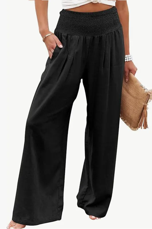 High Waisted Soft Linen Pant