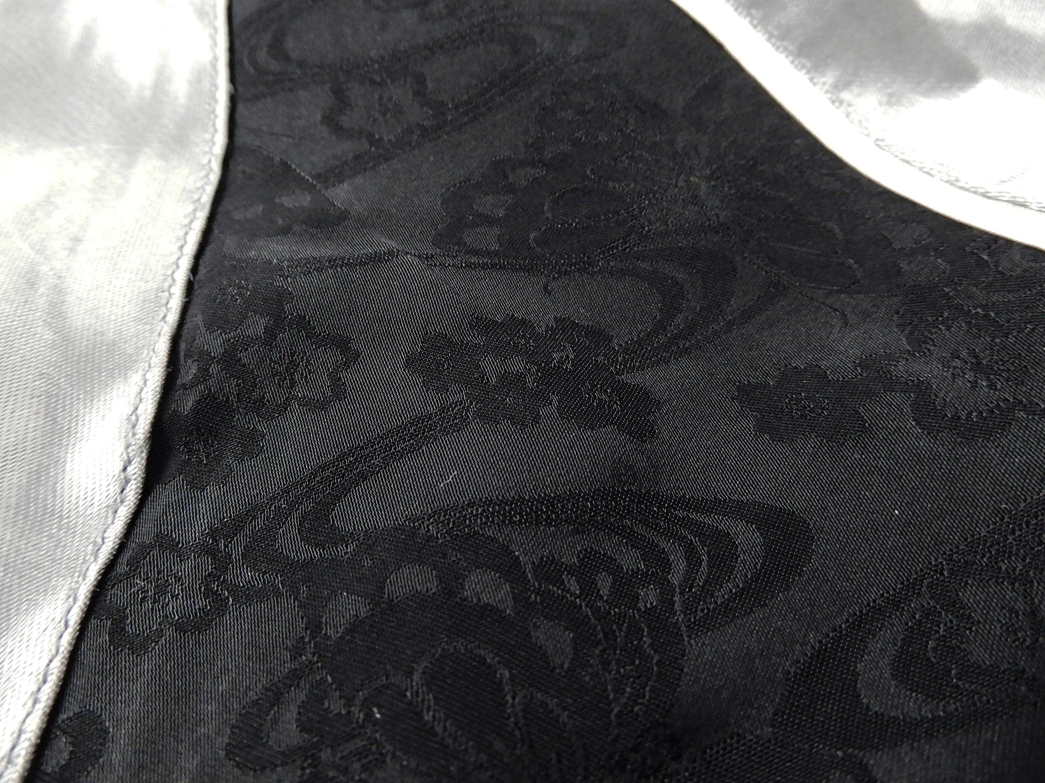 Japanesque Sukajan Men's Japanese Souvenir Jacket Japanese Bush Warbler 3RSJ-751 Gray/Black