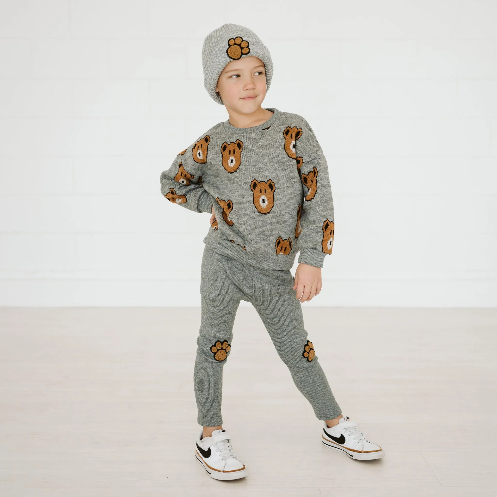 Knit Bear Sweatshirt