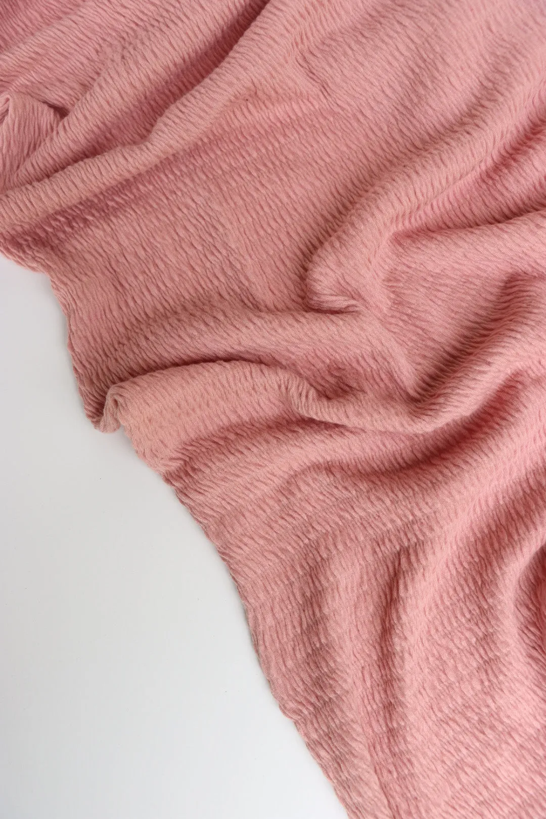 Mauve Smocked Jersey Knit
