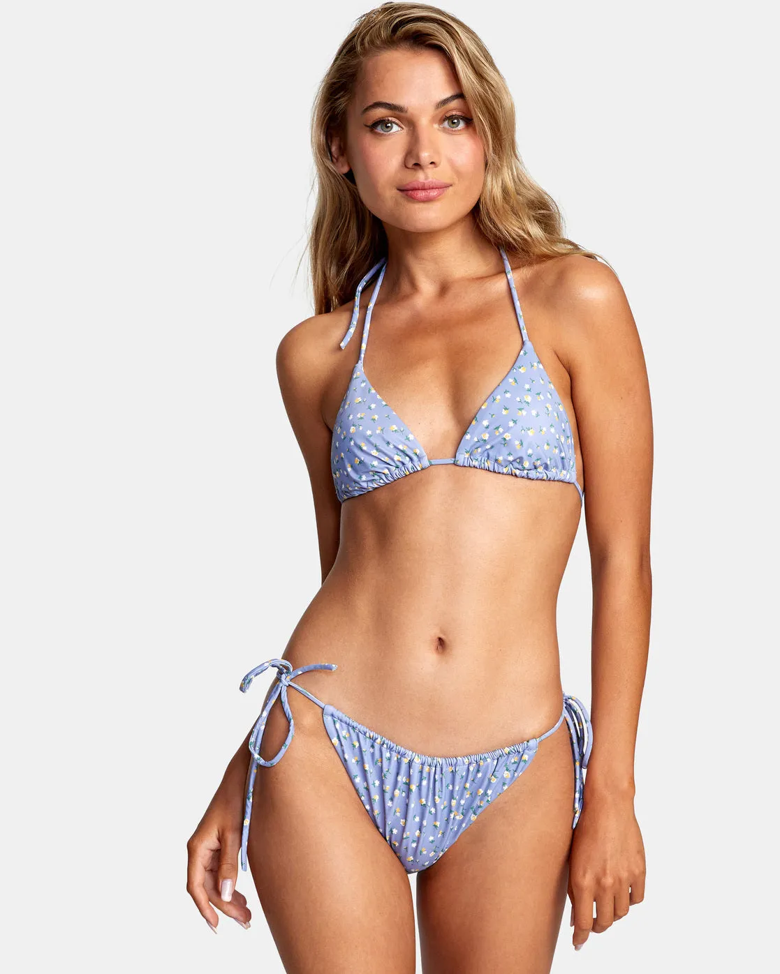 Mille Mid-Rise Bikini Bottoms - Grey Purple