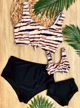 Mommy and Me Get Em Tiger Two Piece Swimsuit
