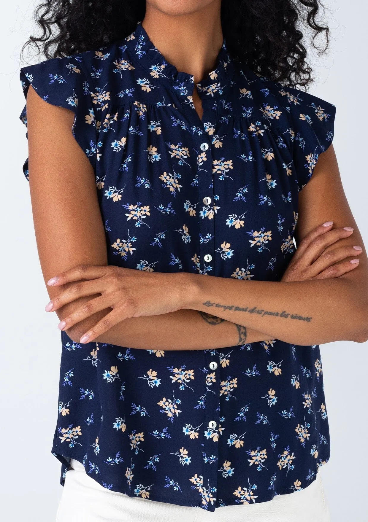 Moxie Flutter Sleeve Top