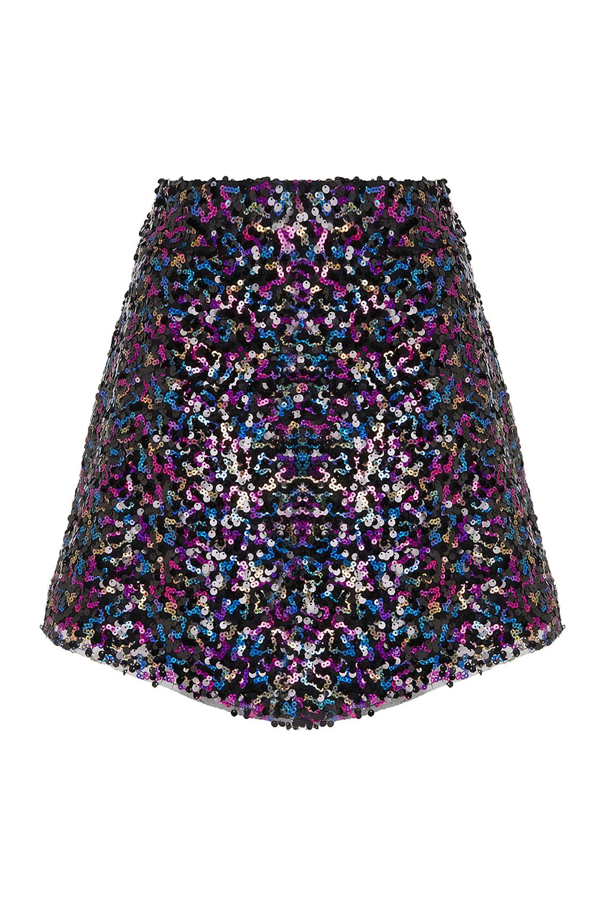 Multicolor Sequined Skirt