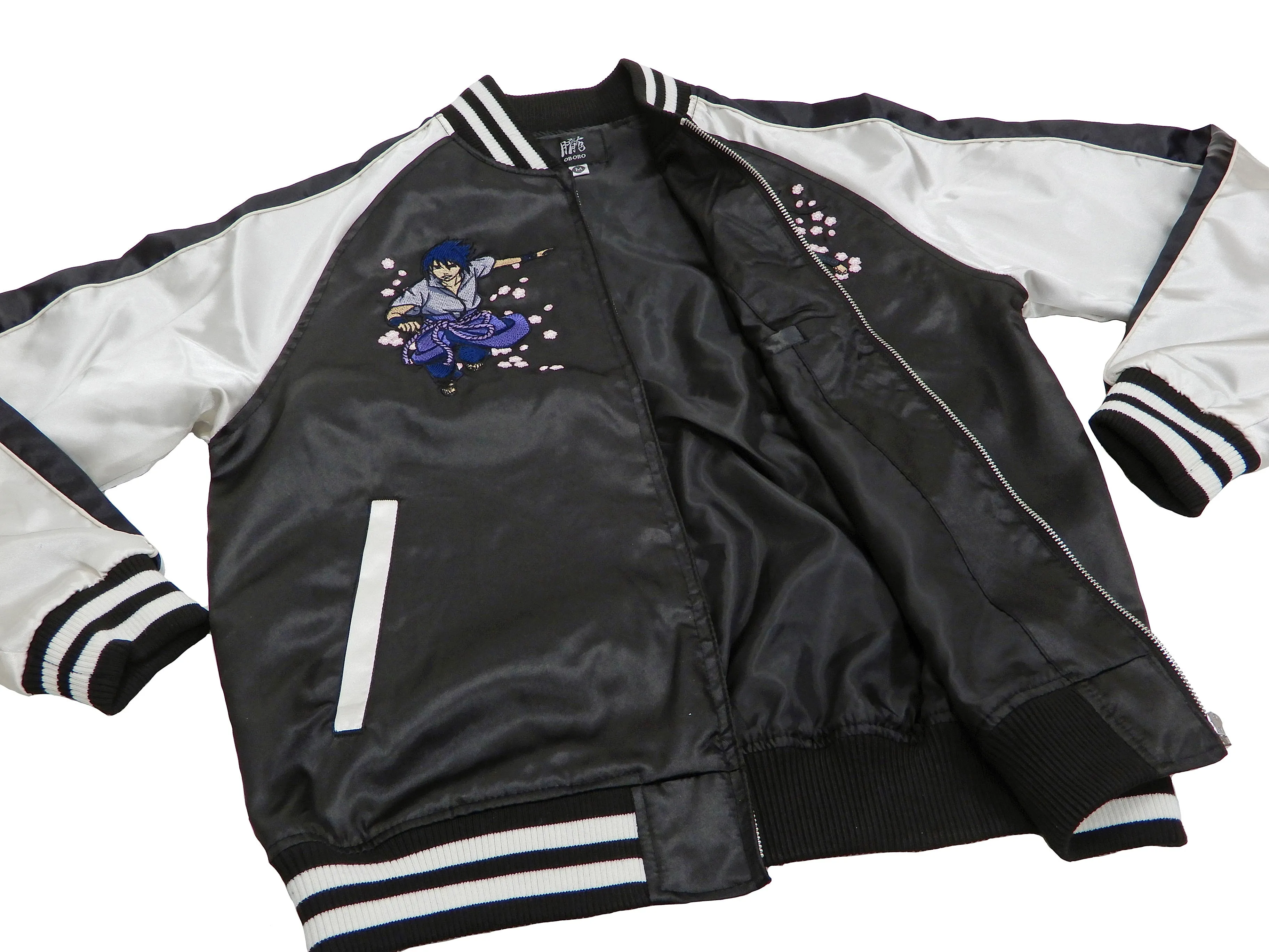 Naruto Jacket Men's Japanese Souvenir Jacket Naruto Shippuden Sukajan 9001823 Black/Off
