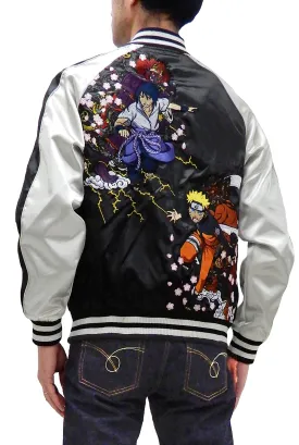 Naruto Jacket Men's Japanese Souvenir Jacket Naruto Shippuden Sukajan 9001823 Black/Off