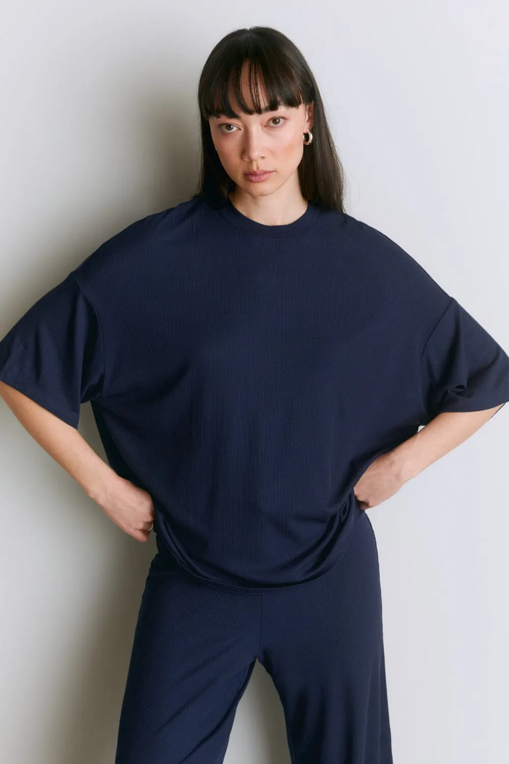 Oversized Ribbed Top