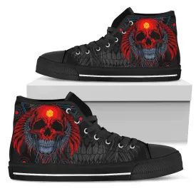 Red Skull High Top Shoe