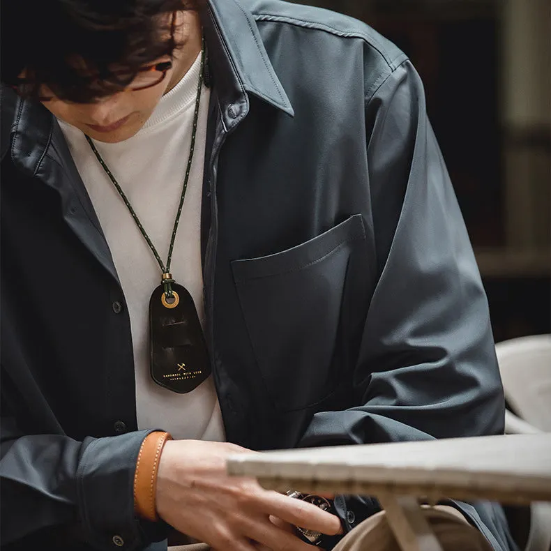 Retro Soft Texture Emulation Silk Shirt